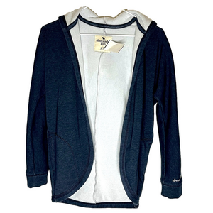 Abercrombie Kids Cardigan Navy and White Hooded Girls Size 9/10